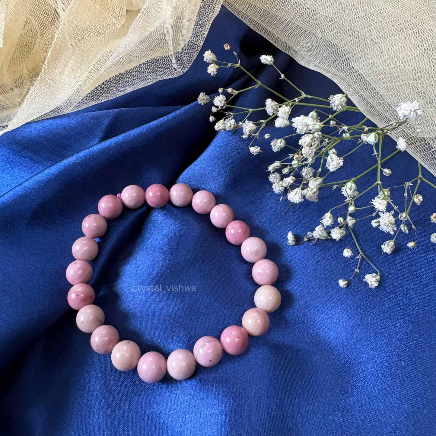 Rhodochrosite Crystal Bracelet