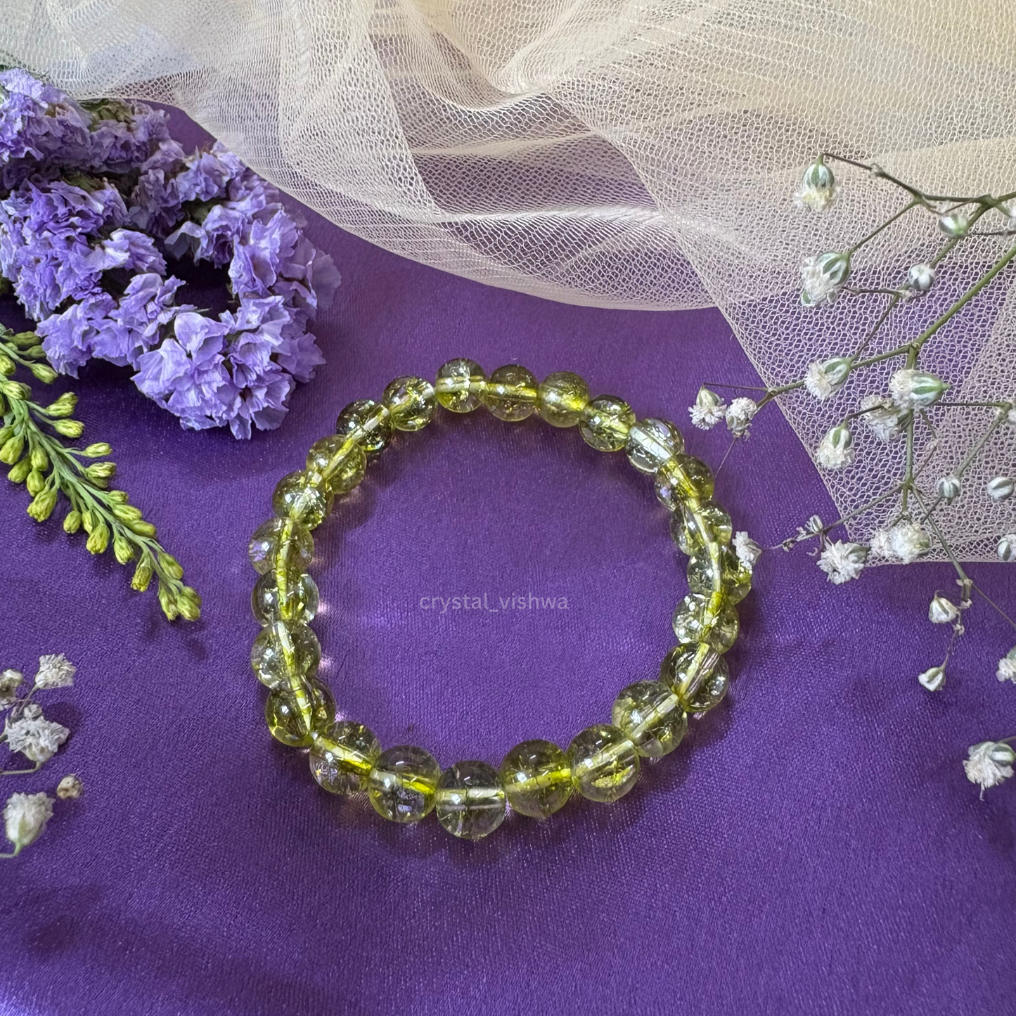 Peridot Crystal Bracelet