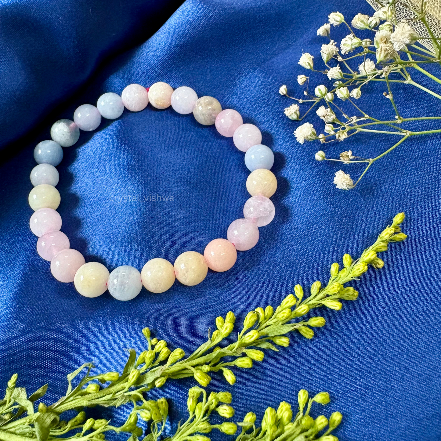 Morganite Crystal Bracelet